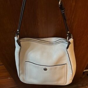Vintage Y2K Coach Bag - Cream & Brown and Chrome